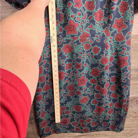 J. Crew Navy and Red Floral Midi Dress - Picture 3 of 12